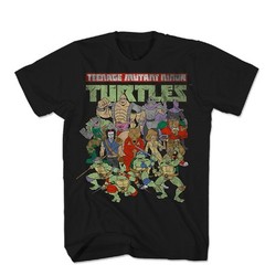 Teenage Mutant Ninja Turtles Whole Crew Here Licensed Adult T-Shirt
