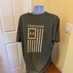 Under Armour Tshirt Mens 3XL UA Freedom Flag Athletic Short Sleeve 1370810 NWT