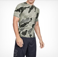 Under Armour Gravity Green Men Size T-shirt Compression Short Sleeve 1345722 388