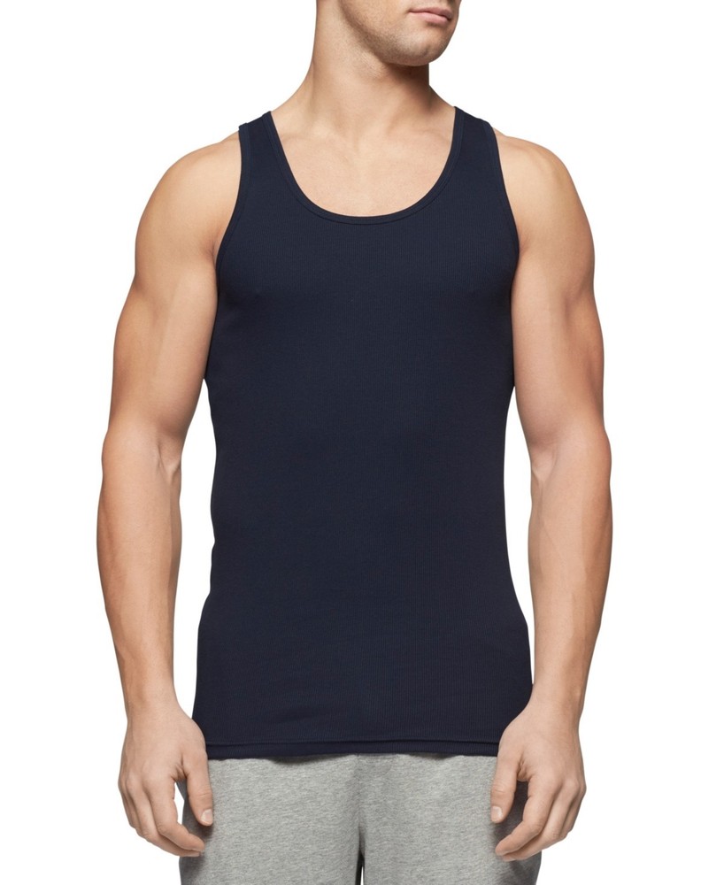 Tommy Hilfiger 2 Pack Cotton Classic A-Shirt Tank- L Black