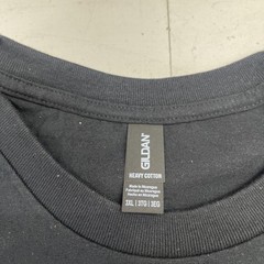Gildan Shirt Mens 3XL Black Heavy Cotton Crewneck Tee 3 Pack Lot G5000