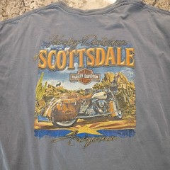 Vintage Harley Davidson Scottsdale Arizona Blue T-Shirt 2XXL Size