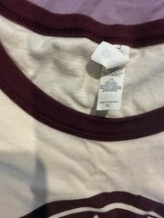 Chris Robinson Brotherhood CRB Ringer T Shirt Cream Burgundy Adult XL