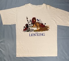 Vintage 90s Disney The Lion King T Shirt XL Simba Scar Movie Promo White