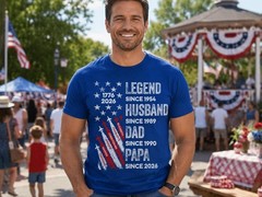 Personalized Papa 250th America Shirt, Custom Dad Grandpa Patriotic Tee