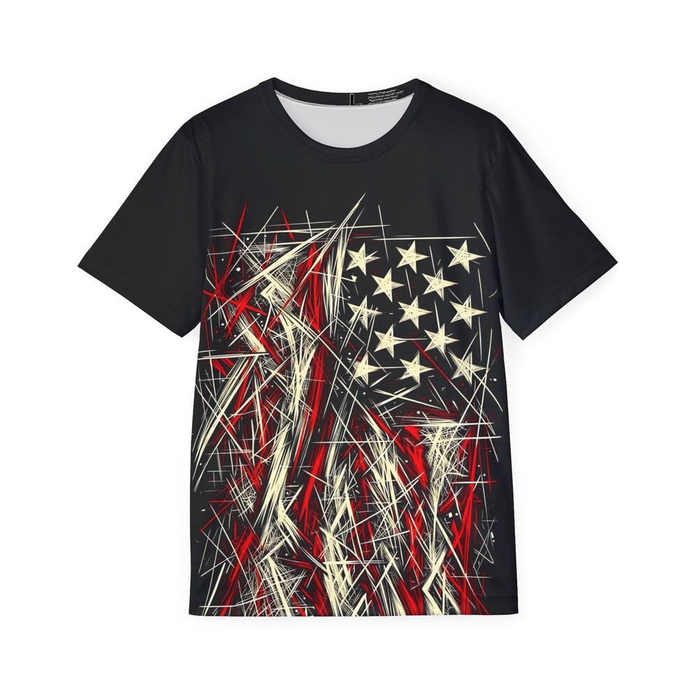 Men’s Sports Jersey surreal art american flag art man boys teens
