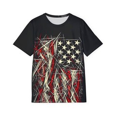 Men’s Sports Jersey surreal art american flag art man boys teens