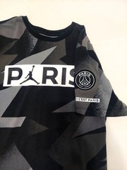 Air Jordan X Paris Saint Germain T Shirt Mens Medium Black Patch Logo Geometric