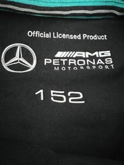 Mercedes AMG Petronas Motorsport Shirt Black Teal Short Sleeve Racing B2