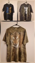 VINTAGE BIG CAT T SHIRT LOT x3 TIGER PANTHER MOUNTAIN OUTDOOR LIFE ANIMAL PLANET