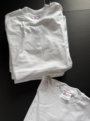 NOS Lot Of 12 Vintage 90s HANES HEAVYWEIGHT Blank WHITE T-Shirts Single Stitch S