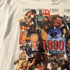 Vintage Decade Rap 80s History Large Mario 1980-1989 Pop Culture Jordan T Shirt