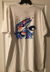 Costa Del Mar Men’s Graphic Logo Short Sleeve T Shirt XL White Black Front Logo