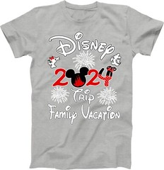 Disney Family Vacation 2024 fire works, Mickey, Minnie, Family Trip, Squad