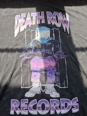Death Row Records Men’s XL Black Graphic Logo Print Crew Neck Short Sleeve Tee