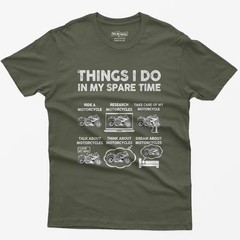 Funny Motorcycle T-Shirt: Things I Do In My Spare Time Biker