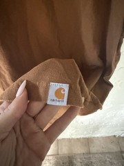 Carhartt Logo Graphic T-Shirt Men’s 2XL Tall Brown Cotton Knit Relaxed Fit