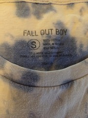 Fall Out Boy Unisex Small Tie Dye T-Shirt Mania Alternative Rock Band