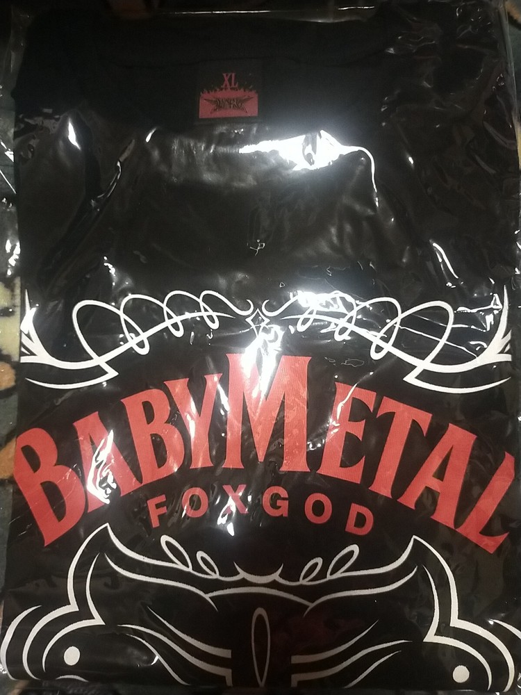BABYMETAL 「FOX CITY 」 TEE Black T-Shirt XL size