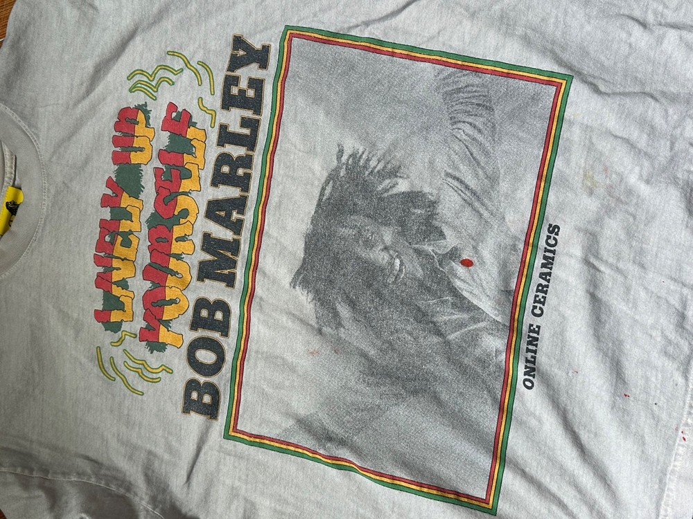 Online Ceramics Bob Marley Lively Up Yourself T Shirt Large Reggae Graphic Tee