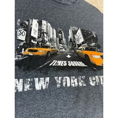 Mens NYC Times Square Graphic T-Shirt Charcoal Gray Medium Big Apple Tourist M