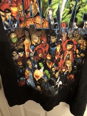 Marvel Comics Characters ‘Civil War’ Mad Engine Black Graphic Tee. Size Mens LG