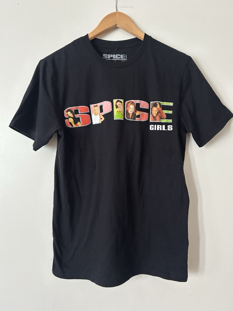 Spice Girls TShirt Black Retro 90s Style Unisex Pop Band Tee Small