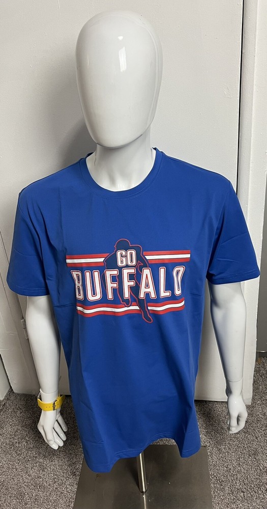 Clorpeak Mens City Classic Football Go Buffalo Blue Tee Shirt Sz US L New