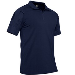 Men’s Summer Short Sleeve Shirts 1/4 Zip Outdoor Training T-Shirt Quick Dry Tops