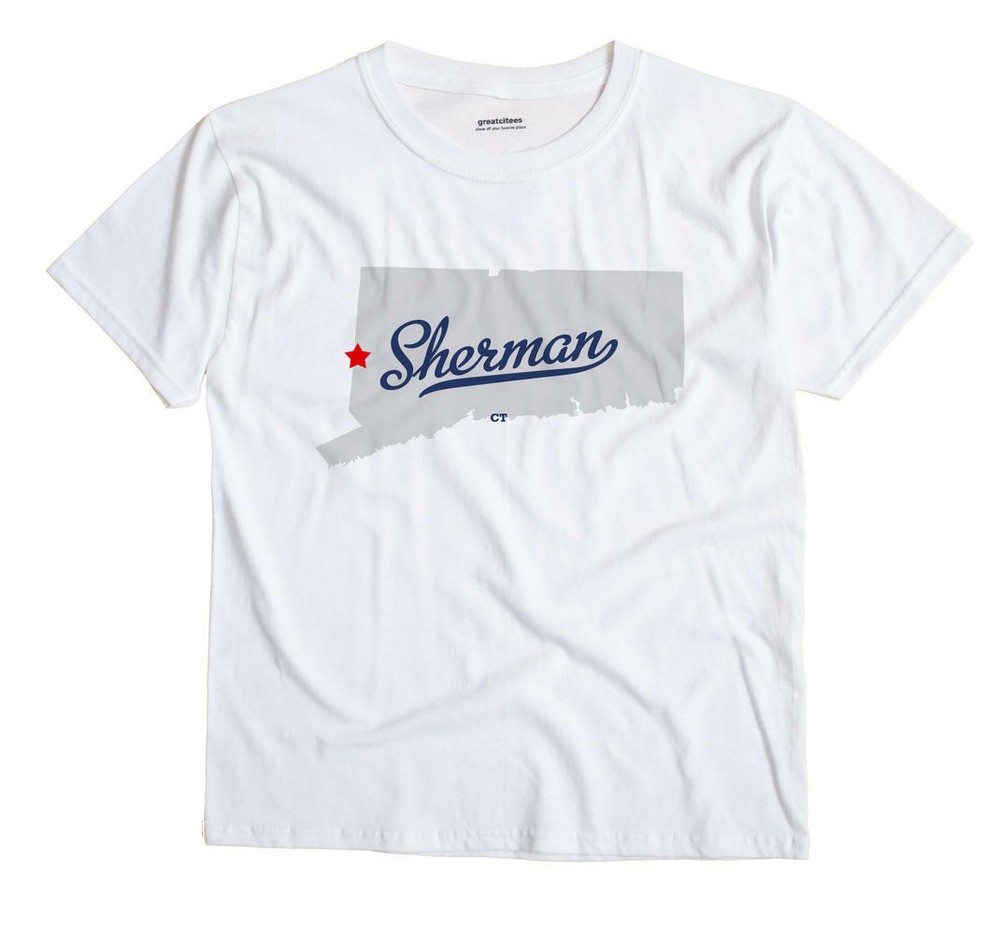 Sherman Connecticut CT Conn T-Shirt MAP