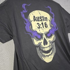WWE WWF Wrestling Stone Cold Steve Austin Shirt Mens Large GRAY 3:16 Skull NWT B