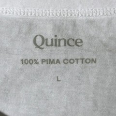 Quince Luxe Touch Tee Mens Size L White 100% Pima Cotton Crew Neck NWT