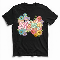 Pastel Mama Flower Retro Vintage Mothers Day T-Shirt Colorful Spring Tee