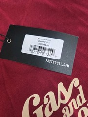NWT Fasthouse “Gas & Beer” Mens Maroon T Shirt Size 2XL Cotton #8179