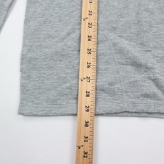 Polo Ralph Lauren Waffle Knit Thermal Hoodie Shirt Mens Medium Gray 1/4 Zip