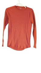 Carbon Thermal Shirt Mens Size M Solid Red Long Sleeve Cotton Trendy Warm Layers