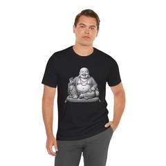 Laughing Buddha T-Shirt | Happy Budai Hotei Zen Buddhism Graphic Tee Shirt