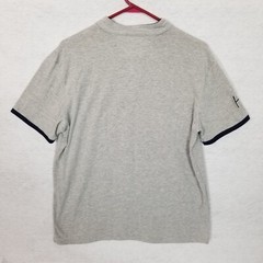 AUTOMOBILI LAMBORGHINI H2J V-Neck Embroidered Logo Banded Collar Shirt Gray