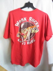 Work Sucks Let’s Ride Biker Motorcycles Clown Red 3XL T-shirt