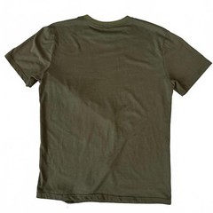 TrillNation Men’s Stretch T-Shirt with Zipper Detail – Olive Green-Medium