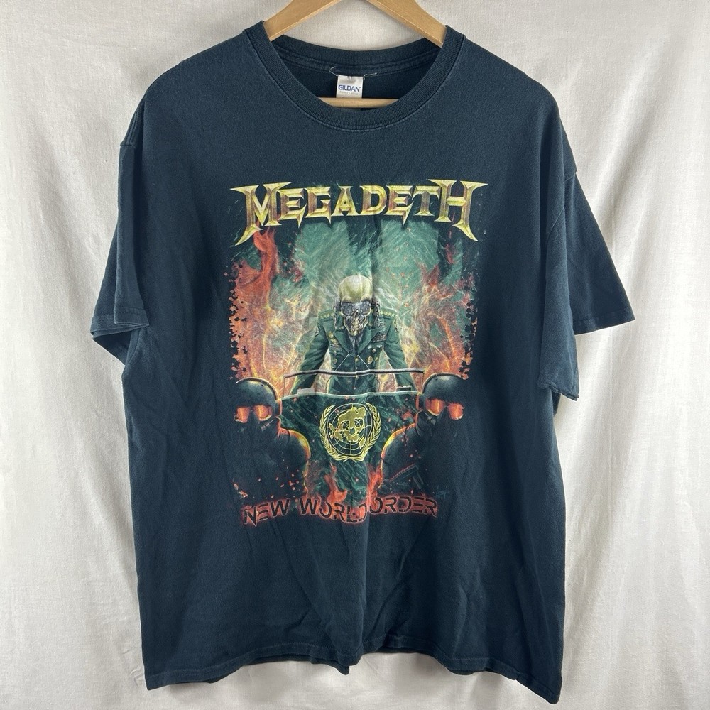 Megadeth New World Order T Shirt XL Extra Large Dystopia Tour 2017 Back Print