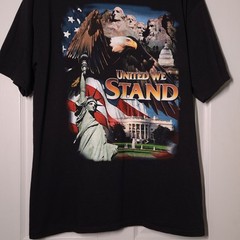 VINTAGE United We Stand USED Shirt (XL, USA, Eagle, White House, Single Stitch)