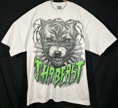 VTG Y2K Big Tiger “Tha Beast” Pitbull Barbed Wire Spiked Collar Men’s Shirt 3XLT