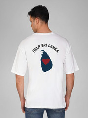 “WE LOVE SRI LANKA” 100% Cotton T-Shirt – FLOOD RELIEF AID – Made in Sri Lanka