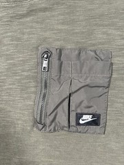 Nike Sportswear Mens M Green Utility Zipper Pocket Short Sleeve Shirt Swoosh