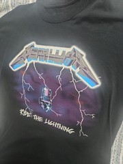 Metallica Ride The Lightning T-Shirt Mens Large Black Band Graphic Rock Heavy