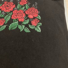 Vintage Newport Blue Red Roses Tank Top L Made In USA Single Stitch