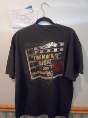 Rush Moving Pictures Time Machine 2010 Tour Graphic Tee Black Short Sleeve L