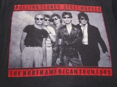 Rolling Stones Shirt Adult Medium Black Steel Wheels The North American Tour 89