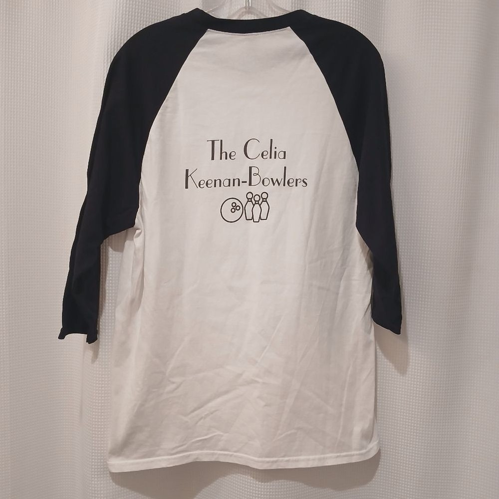 5/$25 Gildan Celia Keenan-Bowlers Graphic Tee Size L